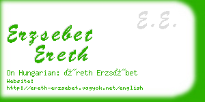 erzsebet ereth business card